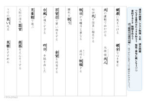 【光村図書】漢字４年　１学期⑥　